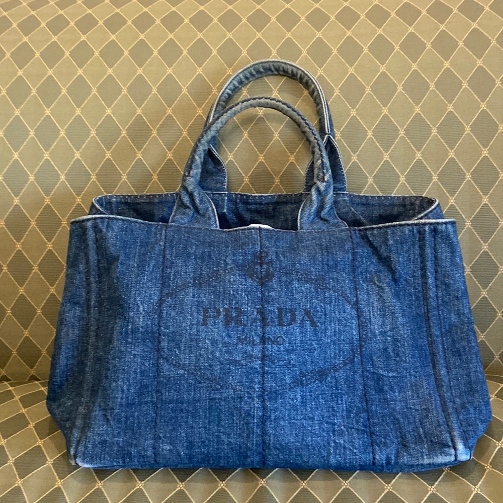 Authentic PRADA denim tote